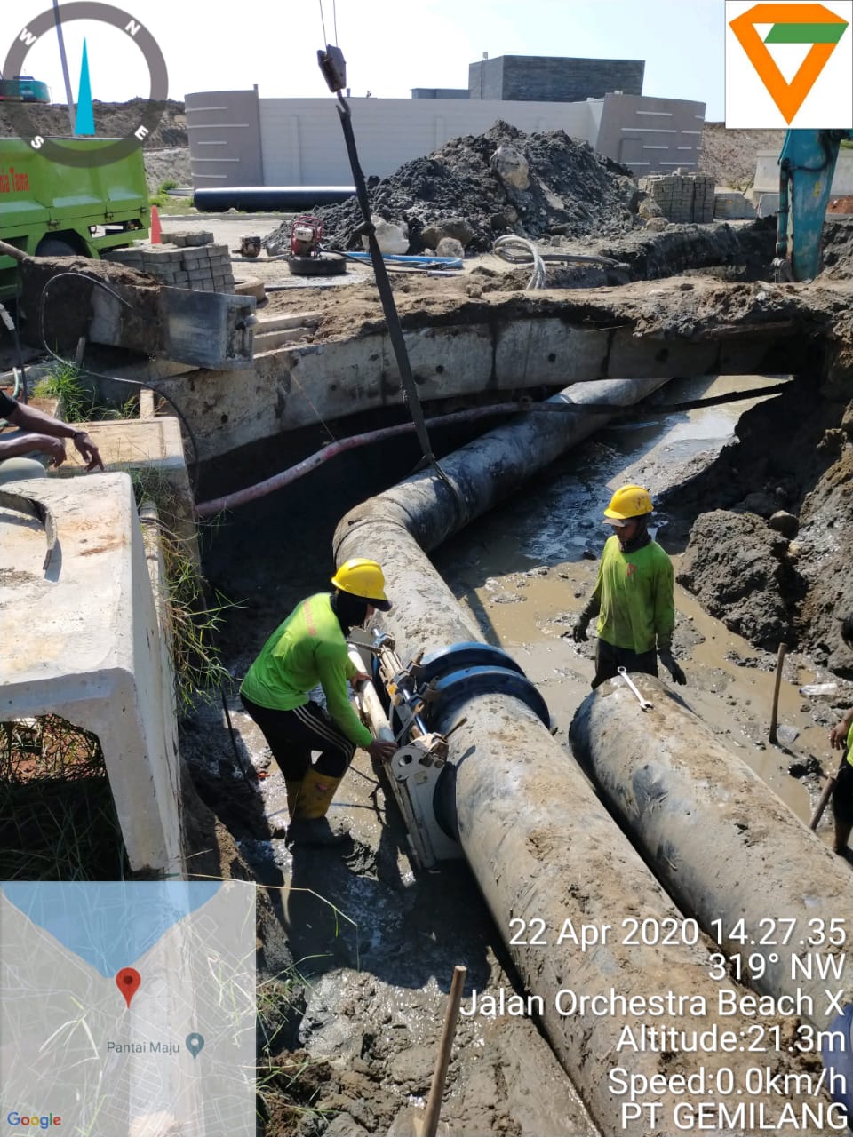 Pekerjaan Pemasangan Pipa HDPE Area PIK 1 & PIK 2